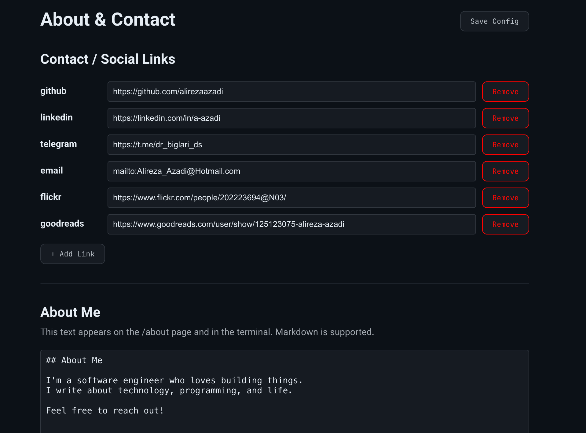 About and Contact