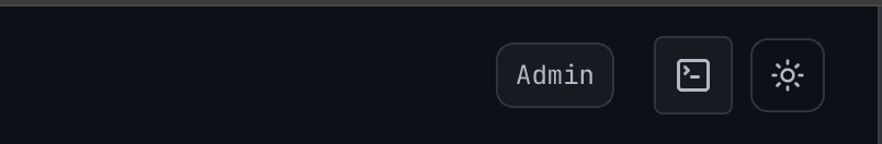 New Admin Button in the Topbar
