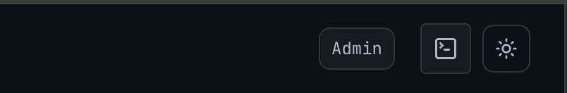 New Admin Button in the Topbar